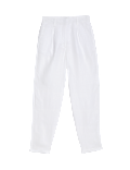 Pure Linen Tapered Trousers