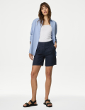 Pure Linen High Waisted Shorts