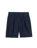Pure Linen High Waisted Shorts