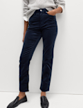 Cotton Rich Cord Straight Leg Trousers with Modal