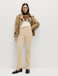 Cotton Rich Cord Straight Leg Trousers with Modal