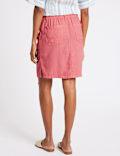 Linen Rich Elasticated Waist Mini Skirt