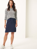 Linen Rich A-Line Skirt