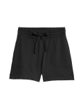 Cotton Rich Jersey High Waisted Shorts
