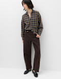 Mid Rise Barrel Jeans