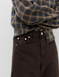 Mid Rise Barrel Jeans