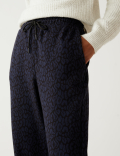 Jersey Animal Print Tapered Joggers