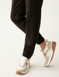 Jersey Animal Print Tapered Joggers