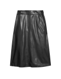 Leather Look Midi A-Line Skirt