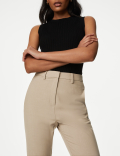 Slim Fit Ankle Grazer Trousers with Stretch