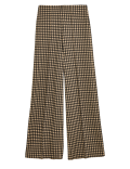 Jersey Dogtooth Wide Leg Trousers
