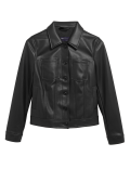 Faux Leather Trucker Jacket