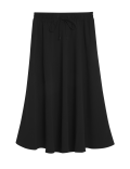 Crepe Midi Circle Skirt
