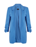 Linen Blend Open Front Blazer
