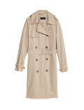 Double Breasted Trench Coat with Recycled Polyester