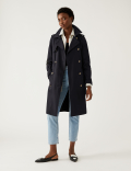 Double Breasted Trench Coat with Recycled Polyester
