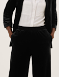 Velvet Wide Leg Trousers