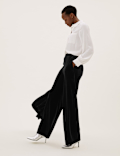 Velvet Wide Leg Trousers