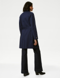 Cotton Blend Belted Trench Coat