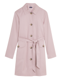 Cotton Blend Belted Trench Coat
