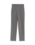 Jersey Checked Slim Fit Trousers