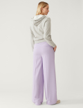 Crepe Drawstring Wide Leg Trousers