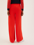 Crepe Drawstring Wide Leg Trousers