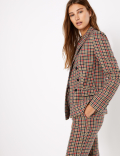 Checked Double Breasted Blazer
