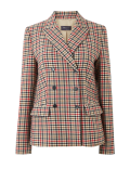 Checked Double Breasted Blazer