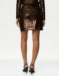 Sequin Mini A-Line Skirt