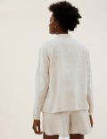Linen Blend Lightweight Bomber Jacket