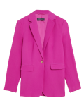 Satin Look Relaxed Single Breasted Blazer