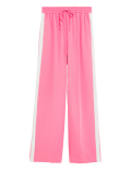 Side Stripe Drawstring Wide Leg Trousers