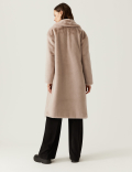 Faux Fur Collared Relaxed Longline Coat