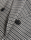 Checked Double Breasted Short Coat