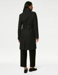 Belted Funnel Neck Trench Coat