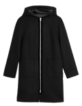 Wool Blend Hooded Tailored Coat