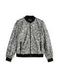 Sequin Relaxed Bomber Jacket