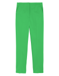 Cotton Blend Slim Fit Ankle Grazer Trousers