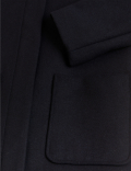 Wool Blend Hooded Short Duffle Coat