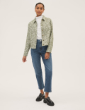 Tweed Textured Relaxed Trucker Jacket