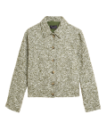 Tweed Textured Relaxed Trucker Jacket