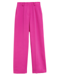 Crepe Tab Detail Wide Leg Trousers