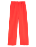 Crepe Tab Detail Wide Leg Trousers