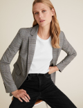 Tailored Checked Single Breasted Blazer