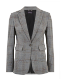 Tailored Checked Single Breasted Blazer