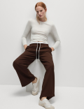 Drawstring Wide Leg Trousers