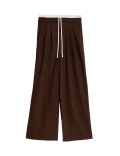 Drawstring Wide Leg Trousers