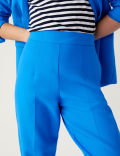 Zip Detail Straight Leg Trousers