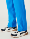 Zip Detail Straight Leg Trousers